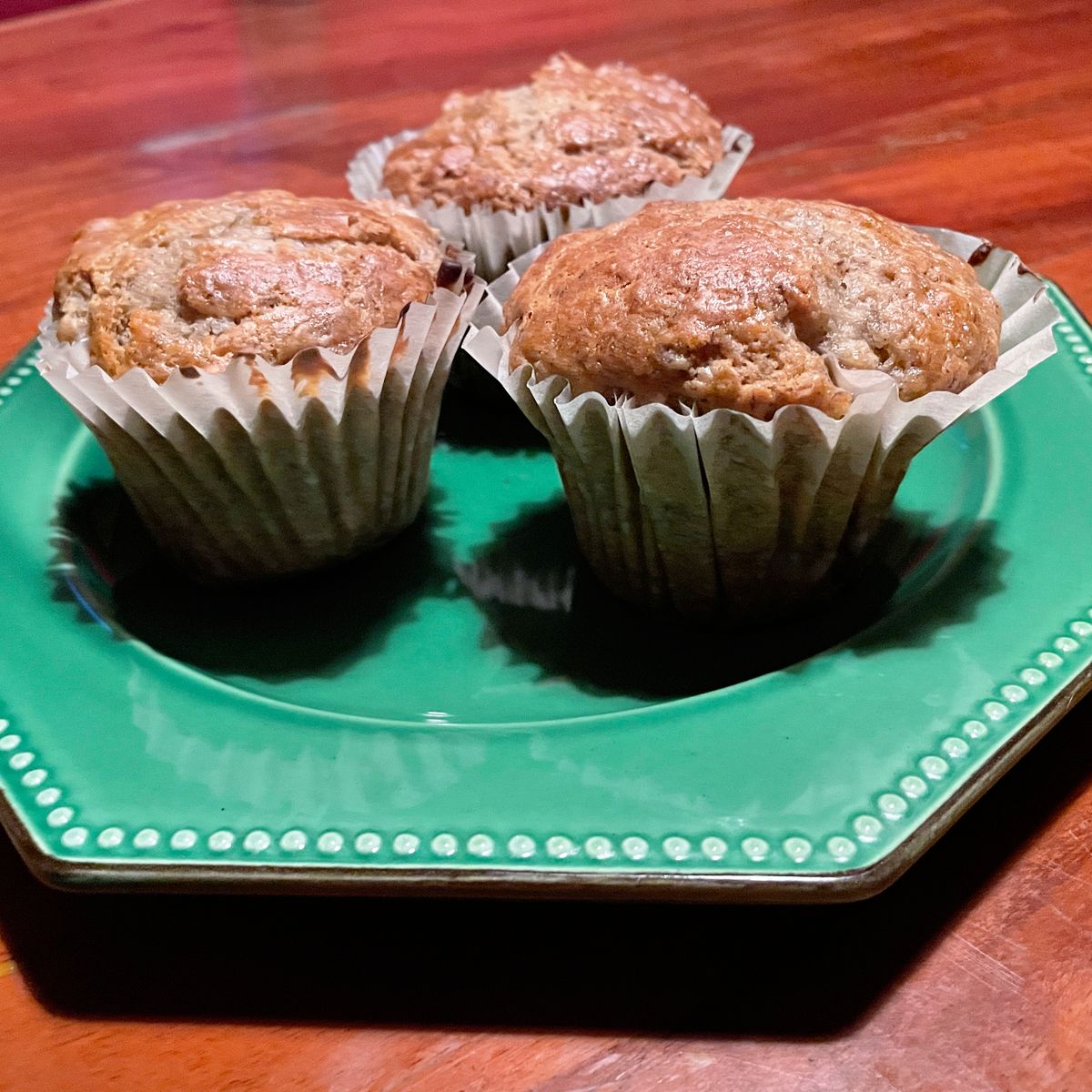 Banana and Pink Lady Apple Muffins