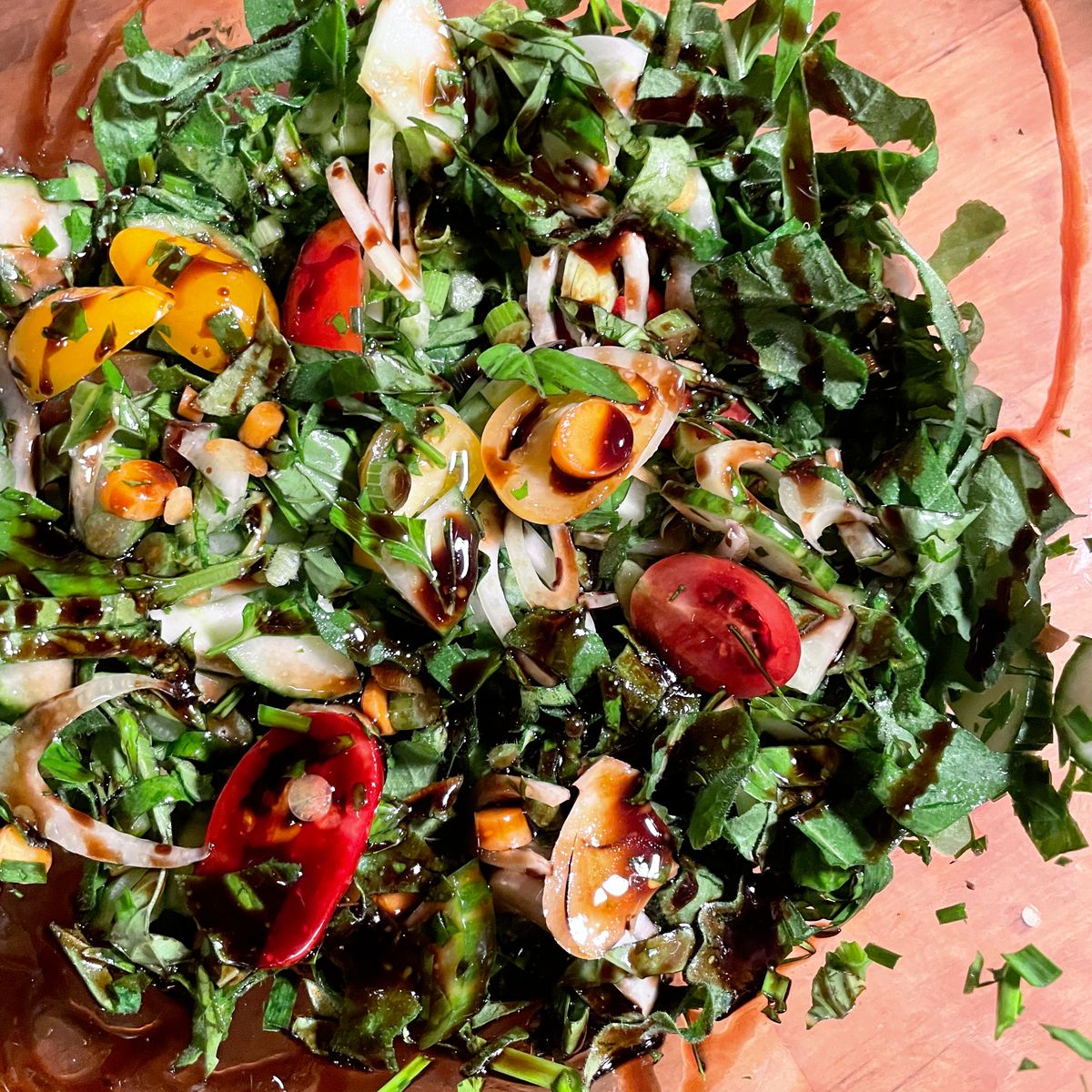 Herbed Turkish Rocket Salad with Fennel and Spring Garden Veggies