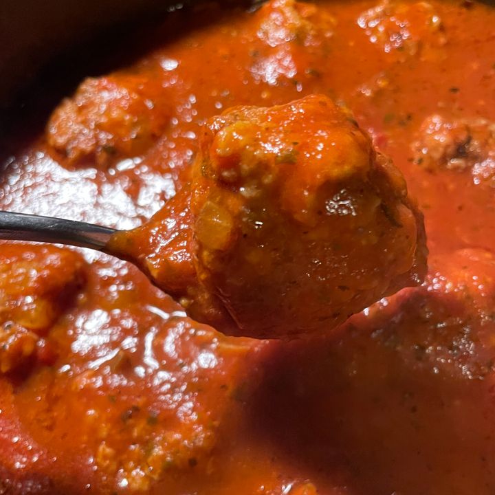 Garlicky Meatballs Two Ways, Baked and Cooked in Sauce